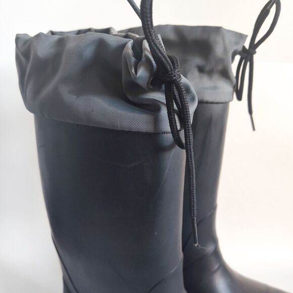Vintage LL Bean Rain Boots Size 9 Insulated Black Rubber Womens Made In Canada - Picture 6 of 14